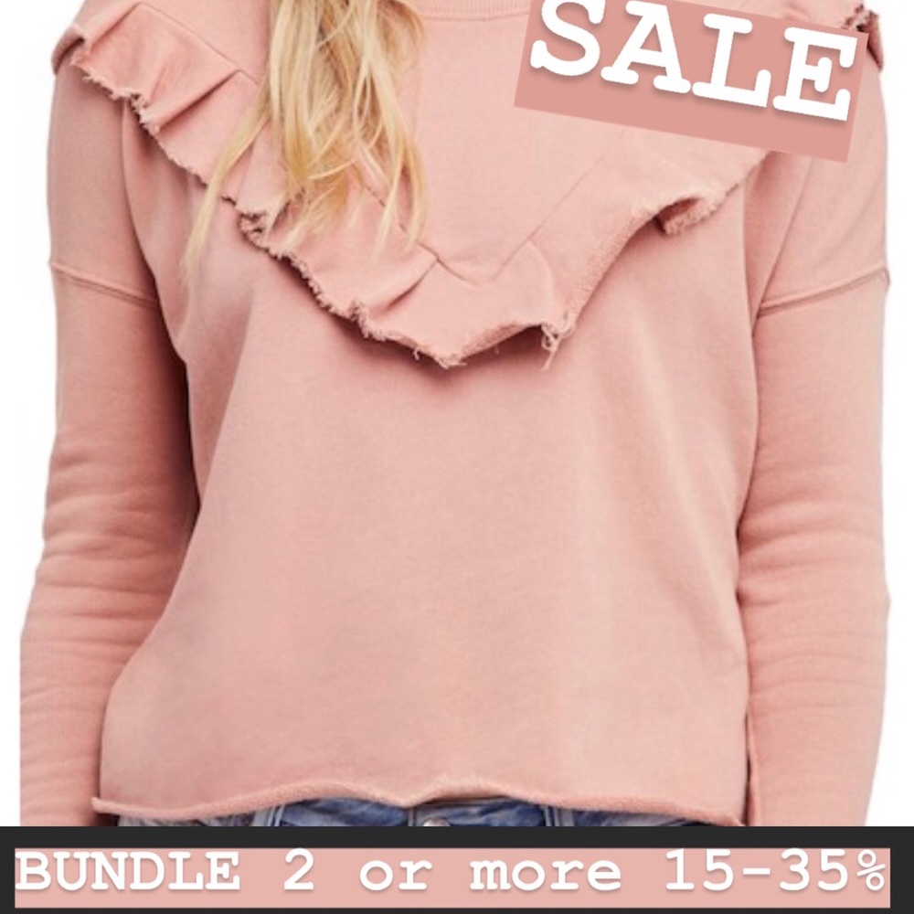 Free People Ruffle sweatshirt